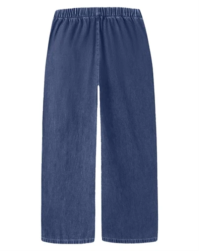 Name it - NKFBella Wide Pull Up Jeans - Dark Blue Denim